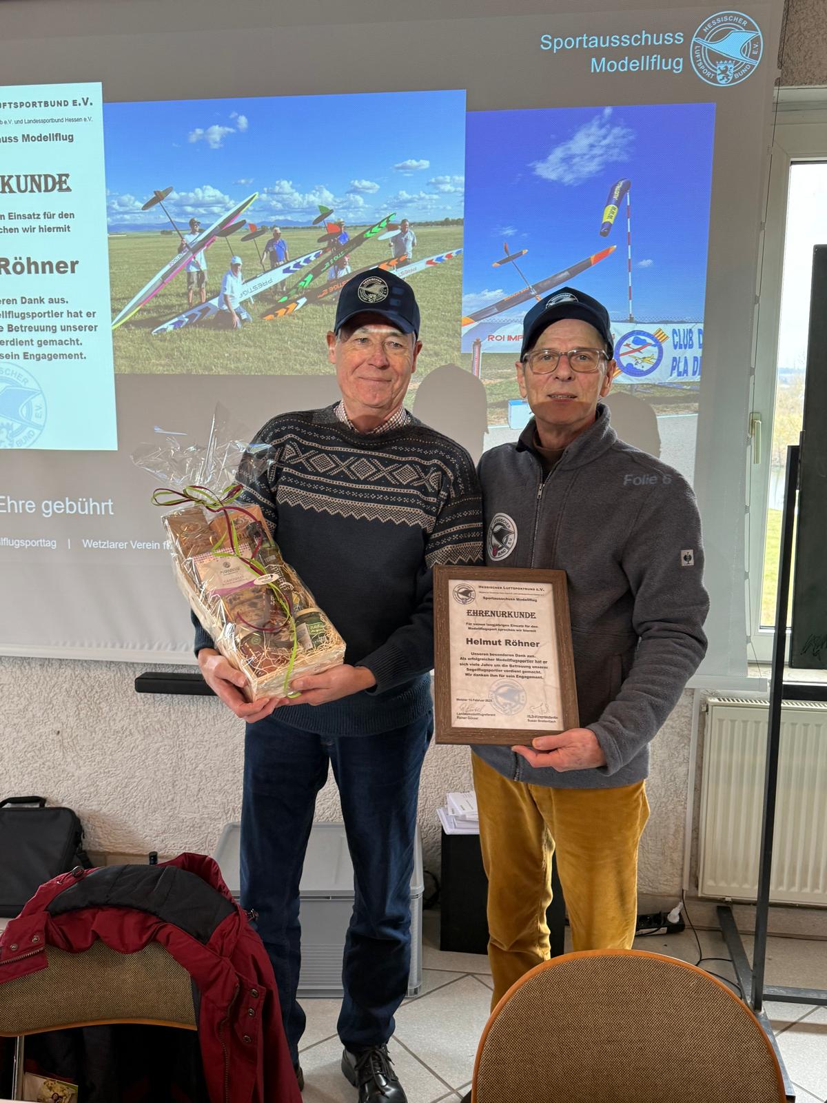 Ehrung Helmut Röhner mit LMR Rainer Günzel